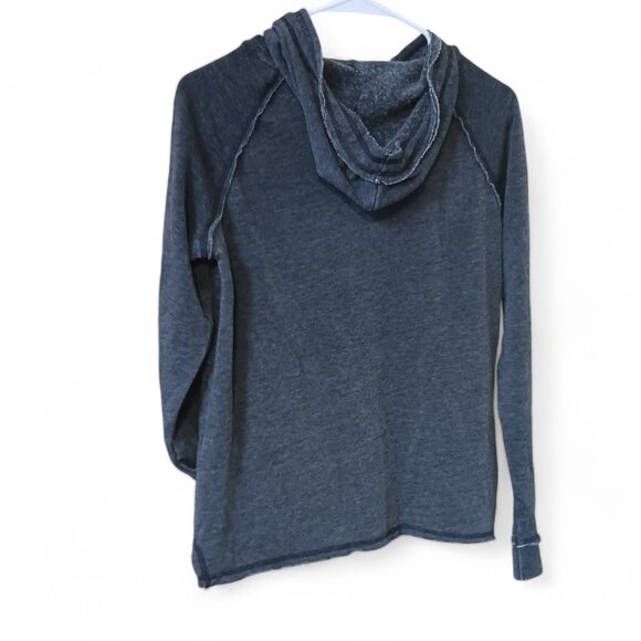 NWT Grayson Threads "Let's Get Cozy" Gray Distressed Kangaroo Hoodie Size XS - Picture 13 of 15